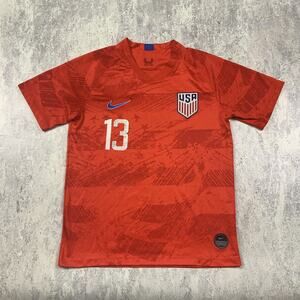 Nike USA Jersey Mens Medium Red Alex Morgan #13 World Cup eam Soccer Futbol